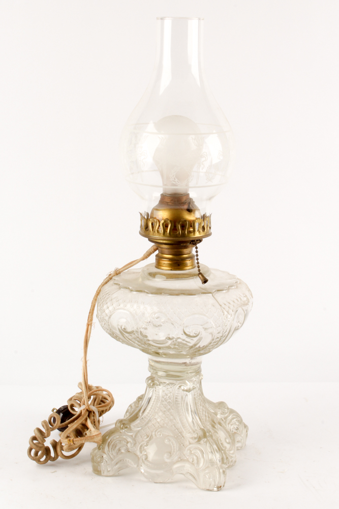 Electrified Antique Parlor Lamps
