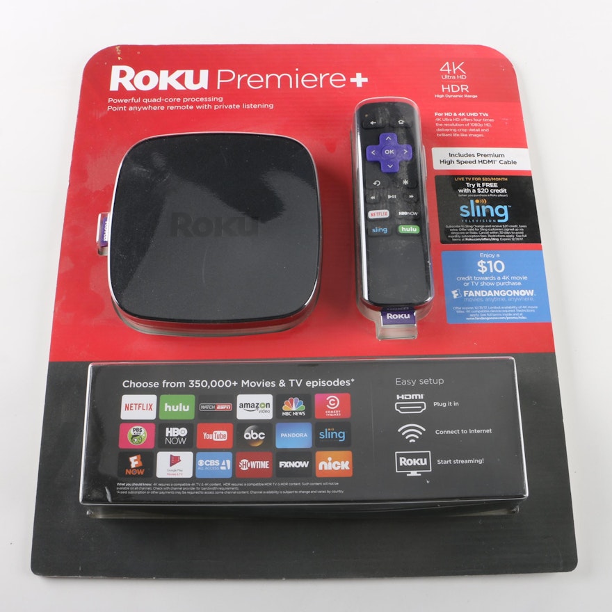 Roku Premiere+ 4K HDR Streaming Media Player