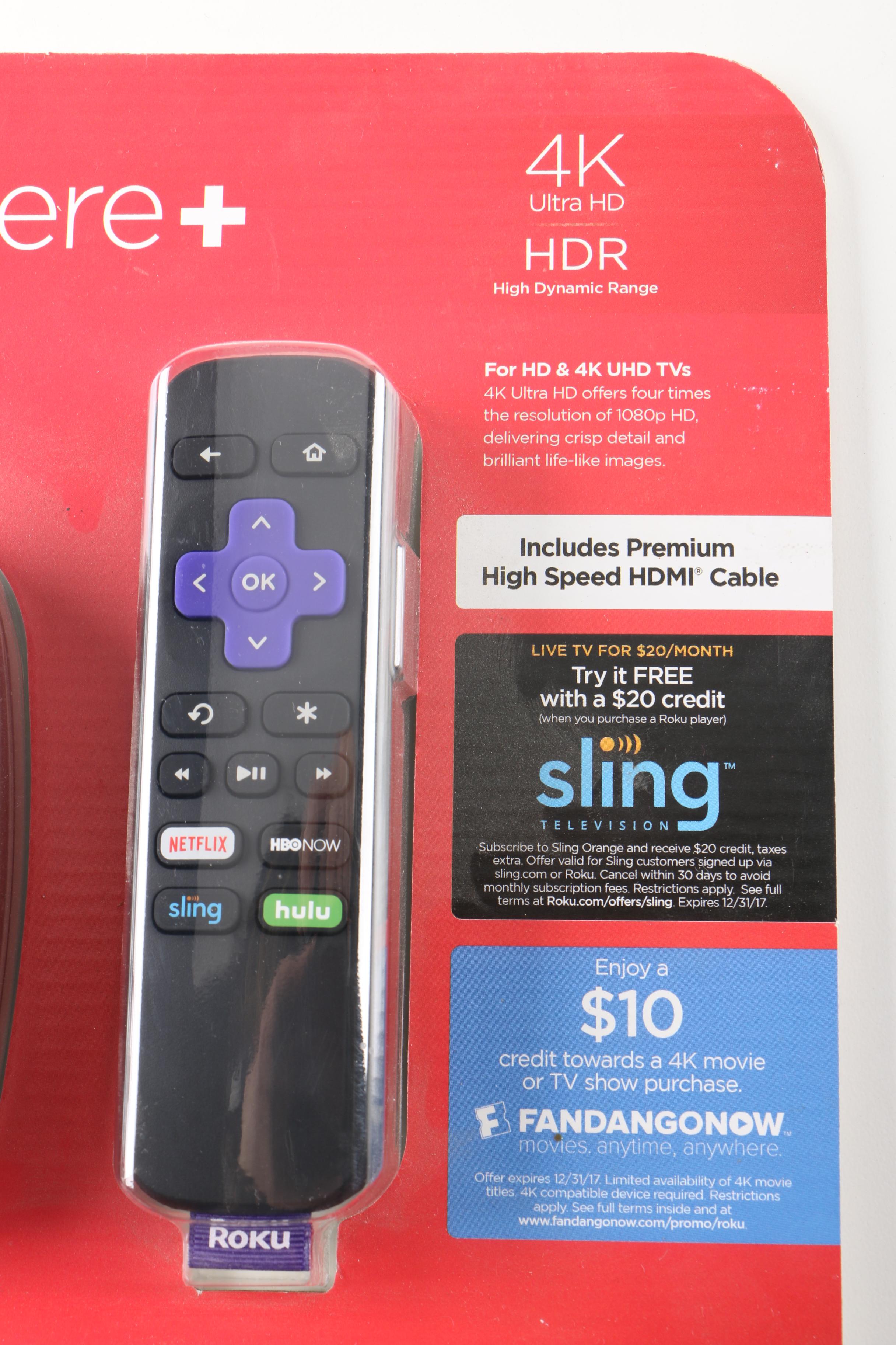 Roku Premiere+ 4K HDR Streaming Media Player