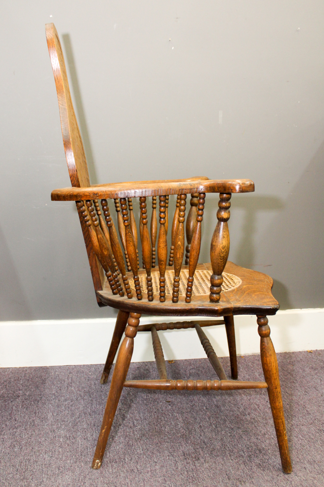 Antique Colonial Revival Oak Chair