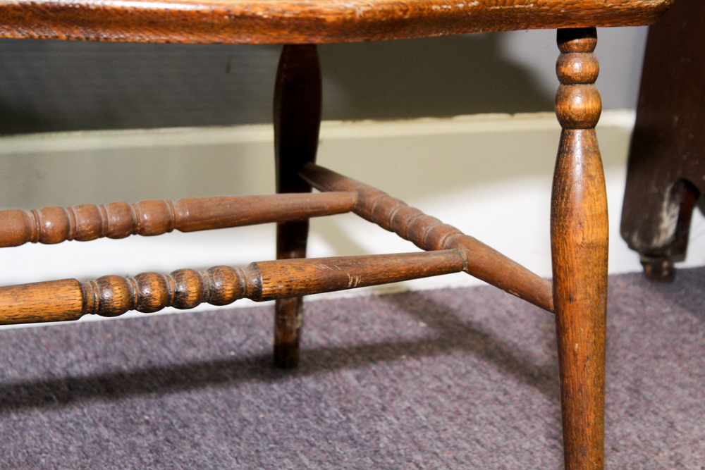 Antique Colonial Revival Oak Chair