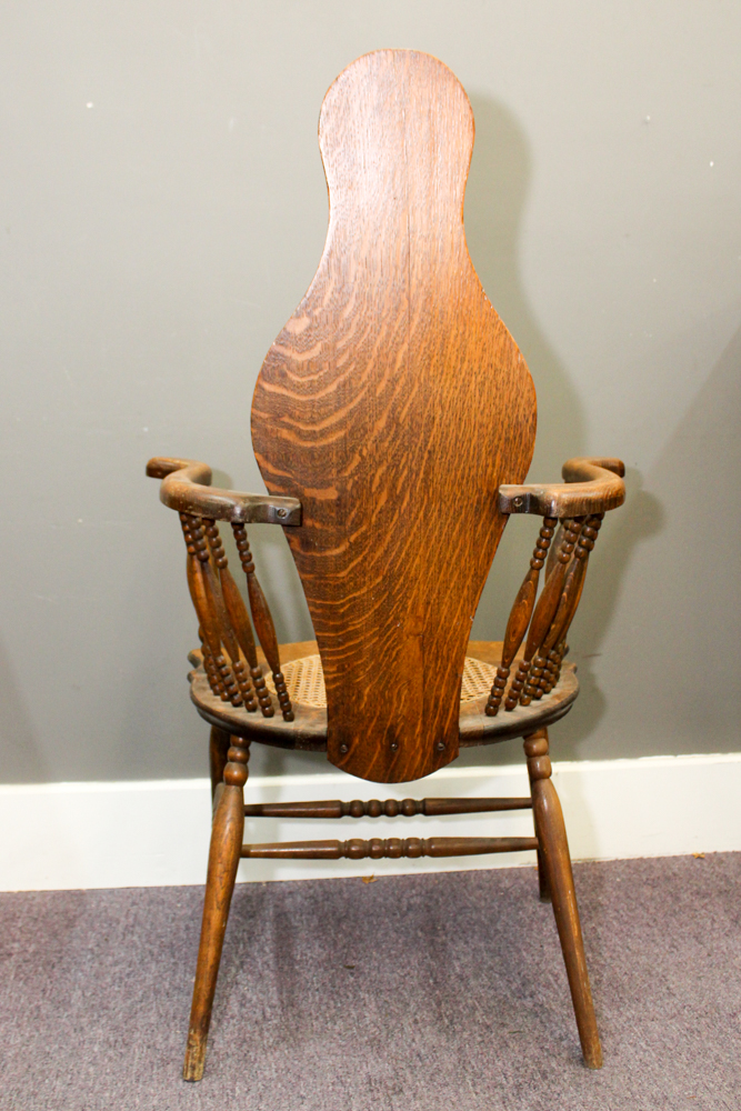 Antique Colonial Revival Oak Chair