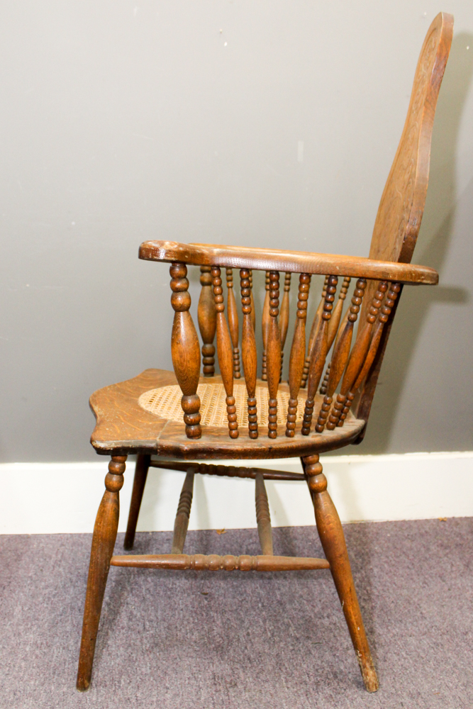 Antique Colonial Revival Oak Chair