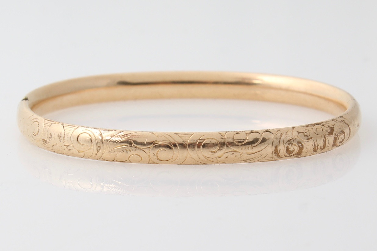 Antique Gold Filled Foster & Bailey Bangle