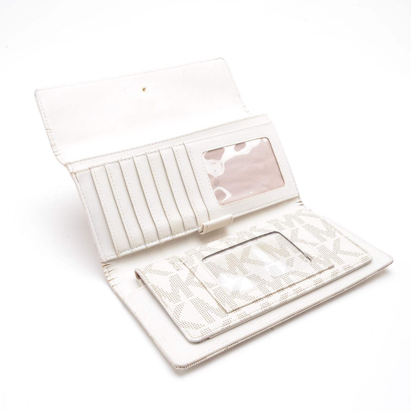 MICHAEL Michael Kors Beige MK Coated Canvas Wallet