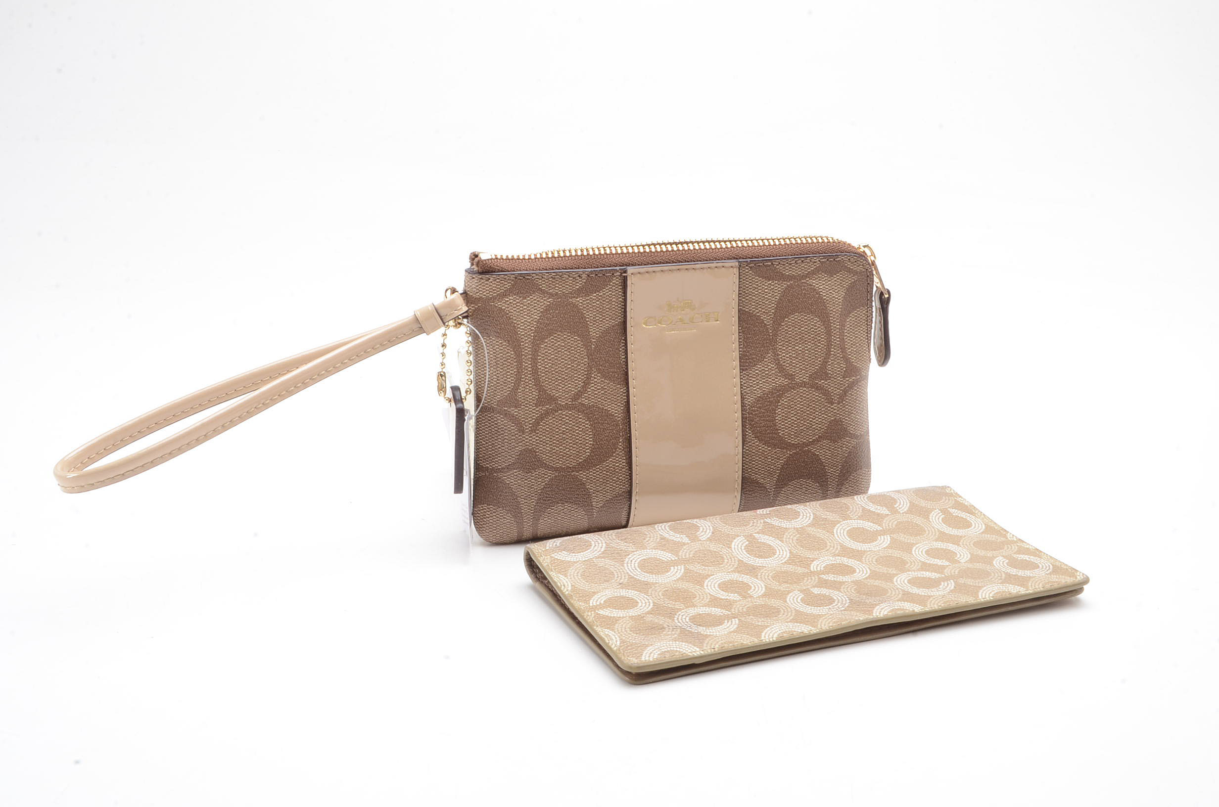 Coach Signature C Wristlet and Checkbook Cover