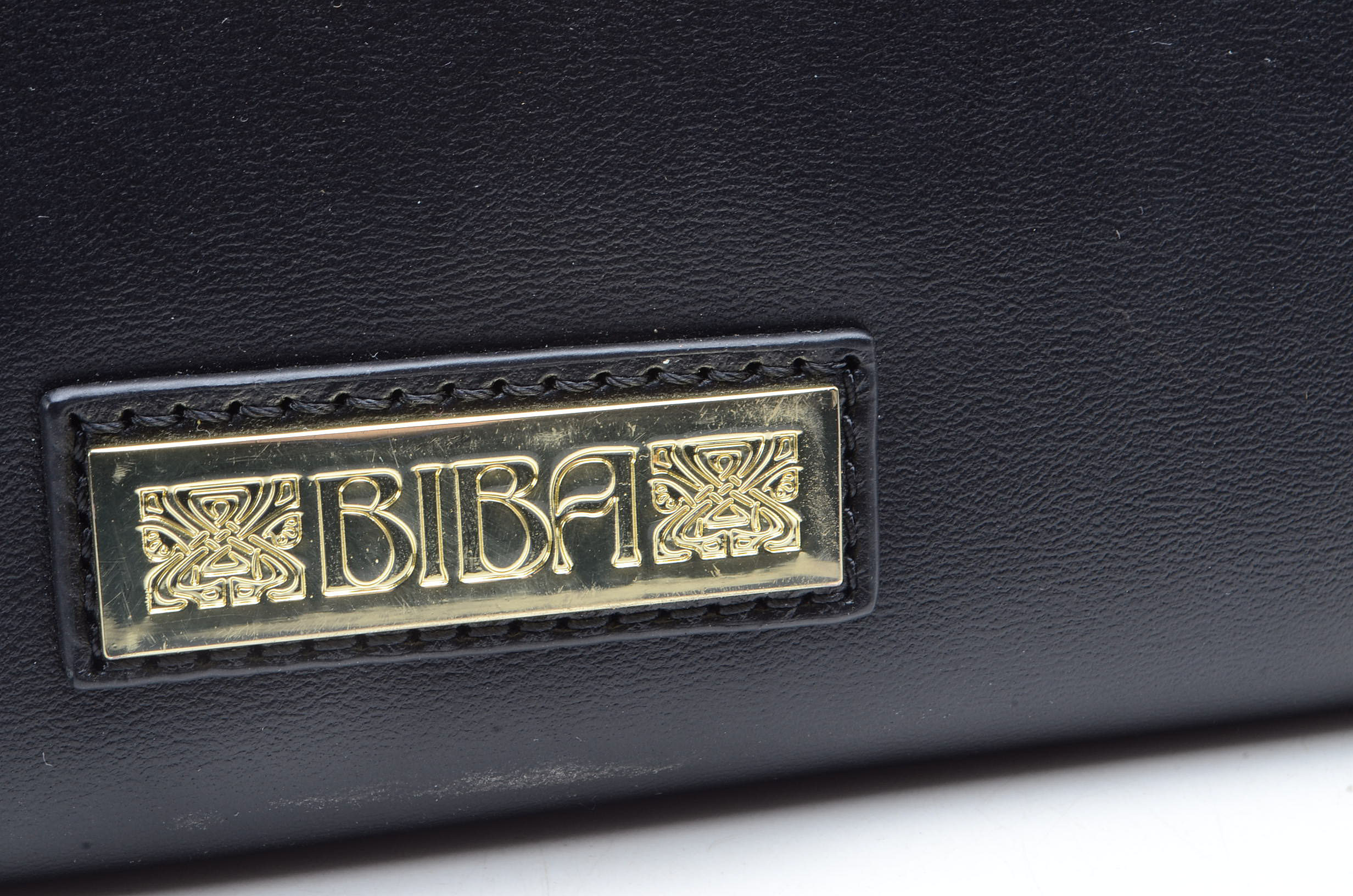 Biba Leather and Calfskin Clutch