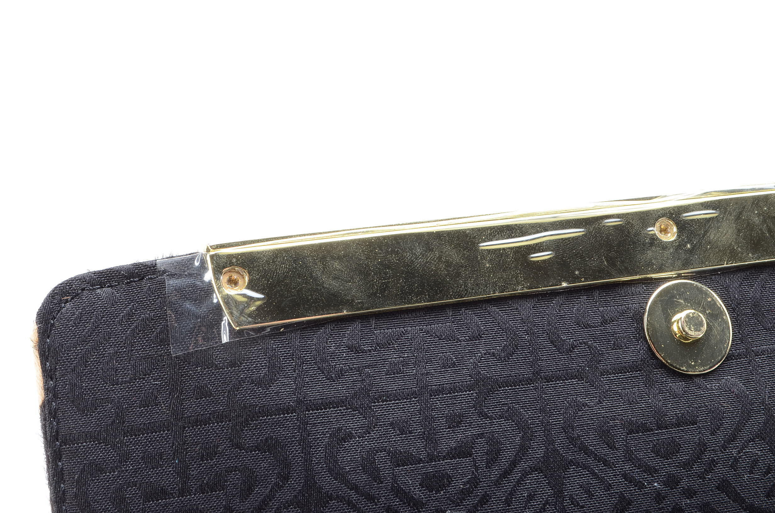 Biba Leather and Calfskin Clutch