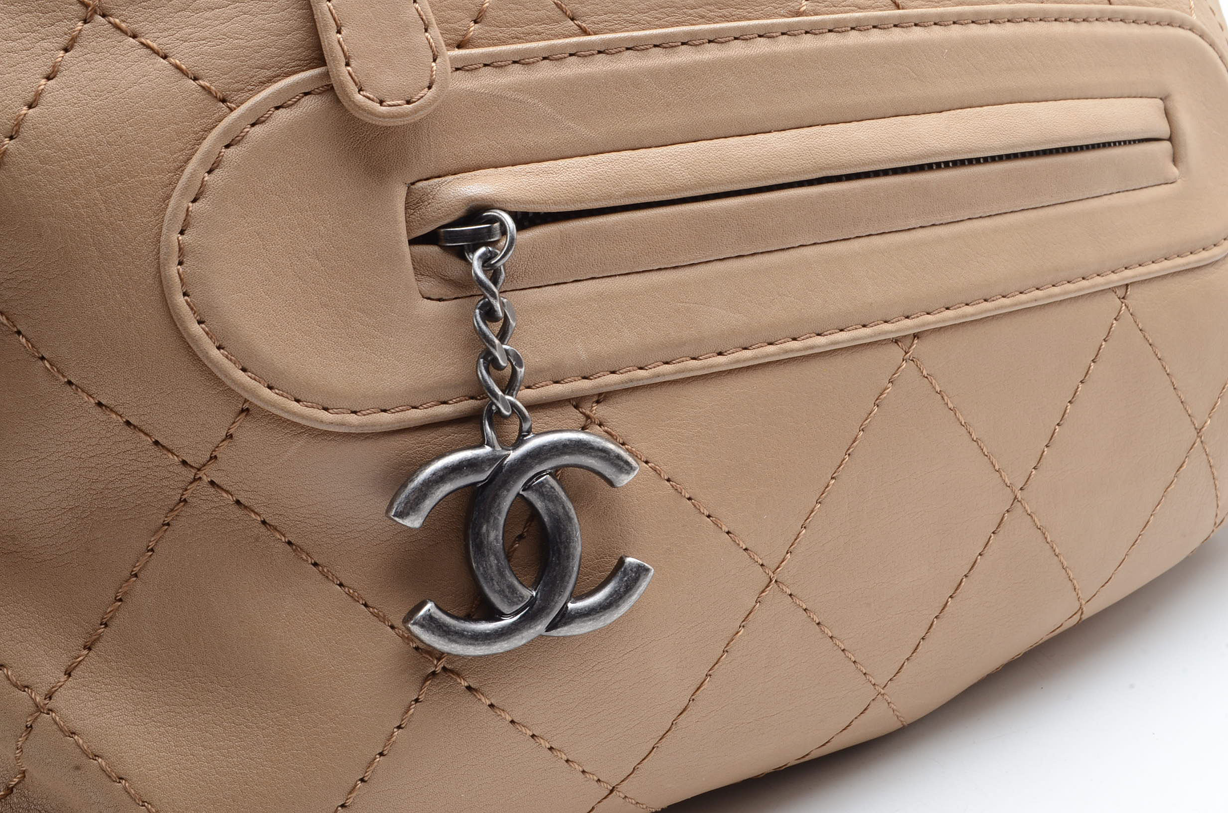 Chanel Diamond Stitched Leather Handbag