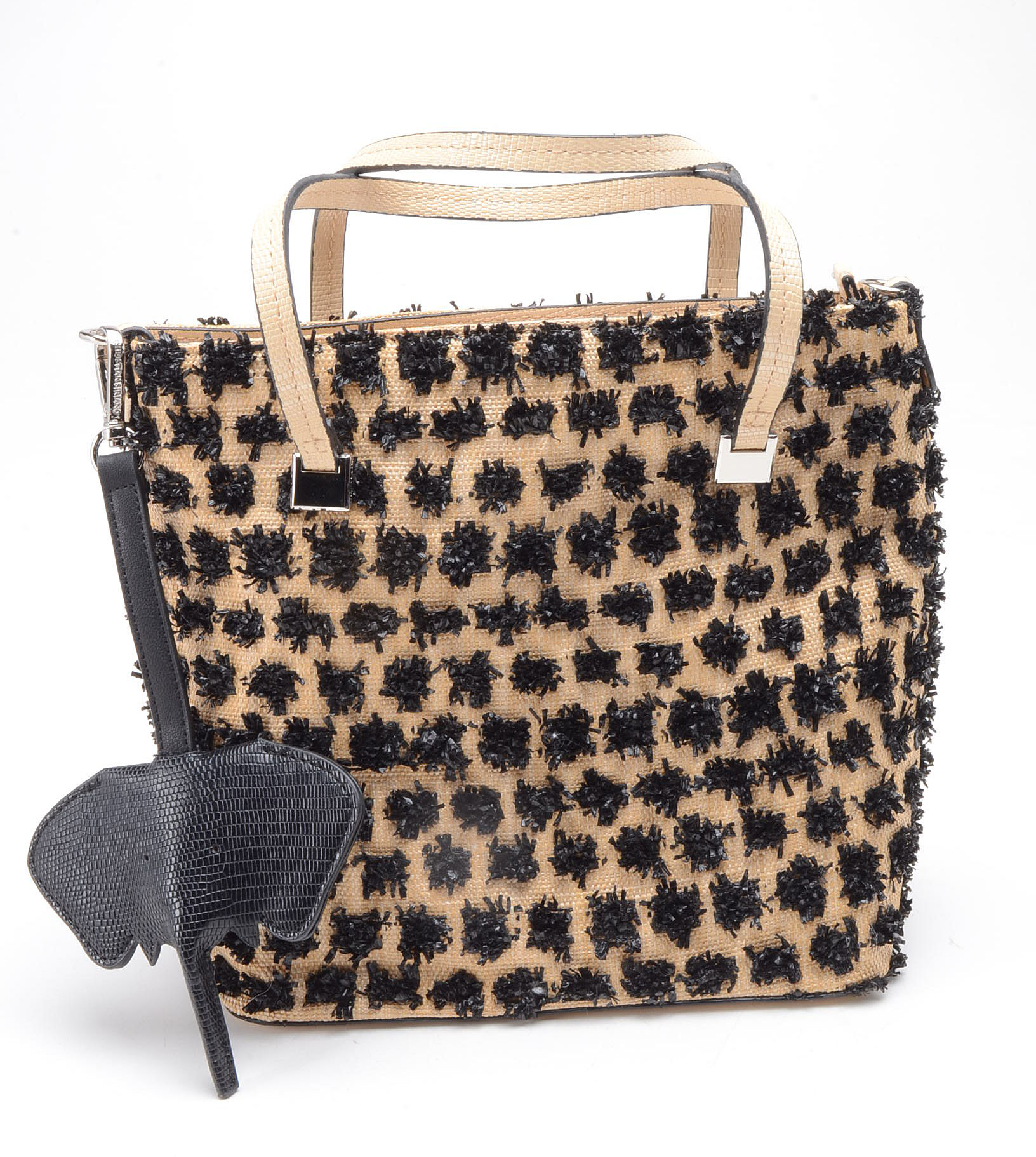 Christian Siriano Raffia Sabrina Shopper Handbag