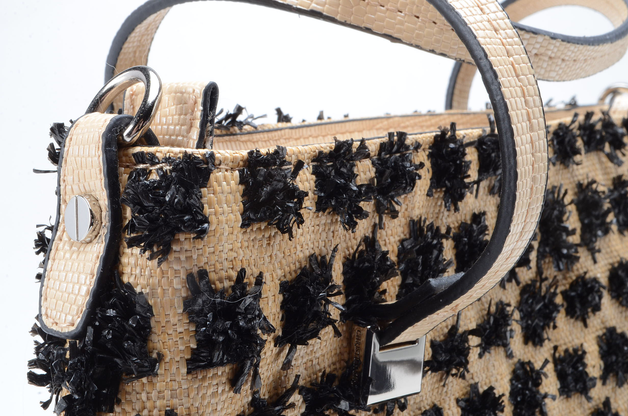 Christian Siriano Raffia Sabrina Shopper Handbag