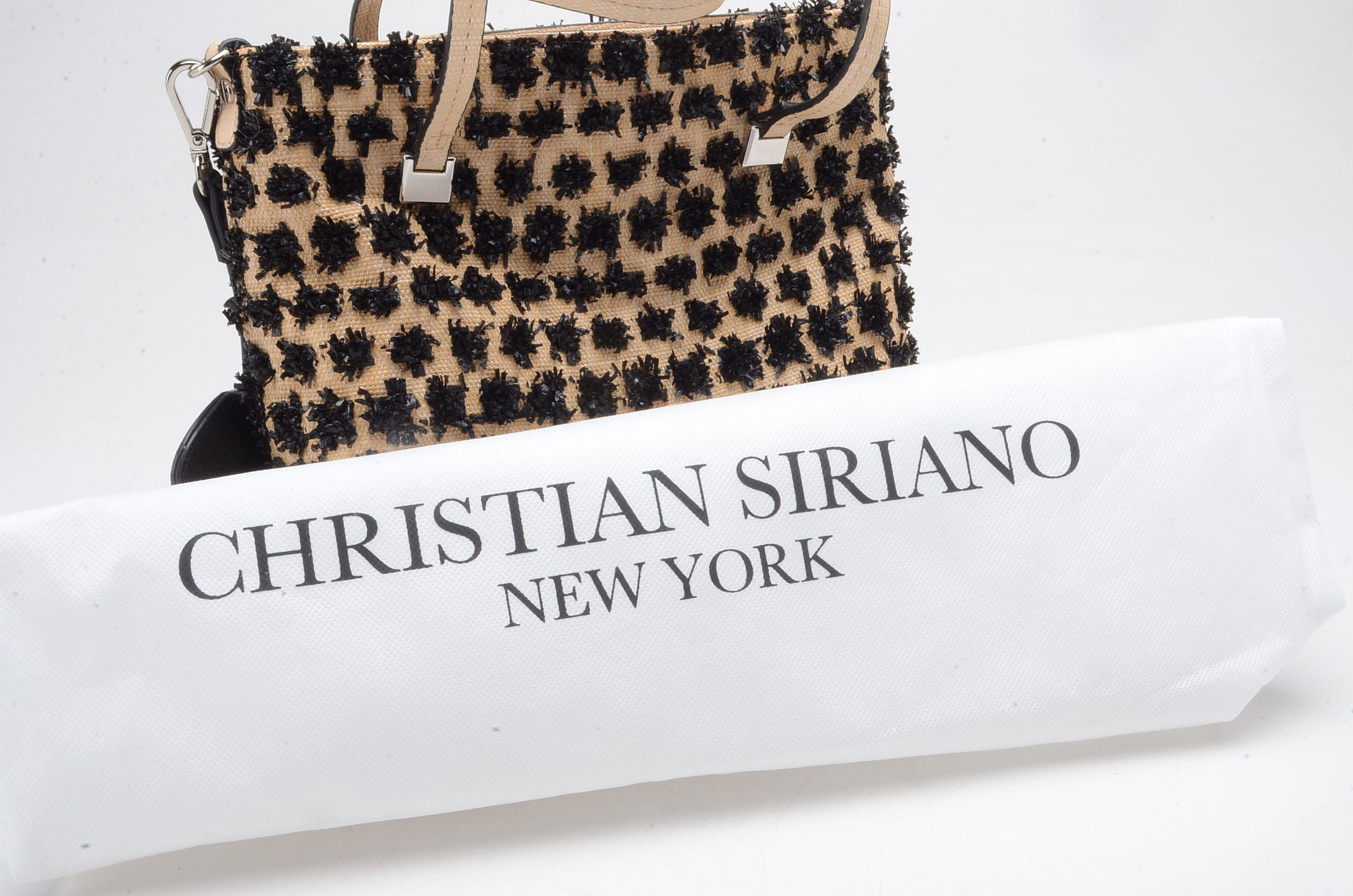 Christian Siriano Raffia Sabrina Shopper Handbag