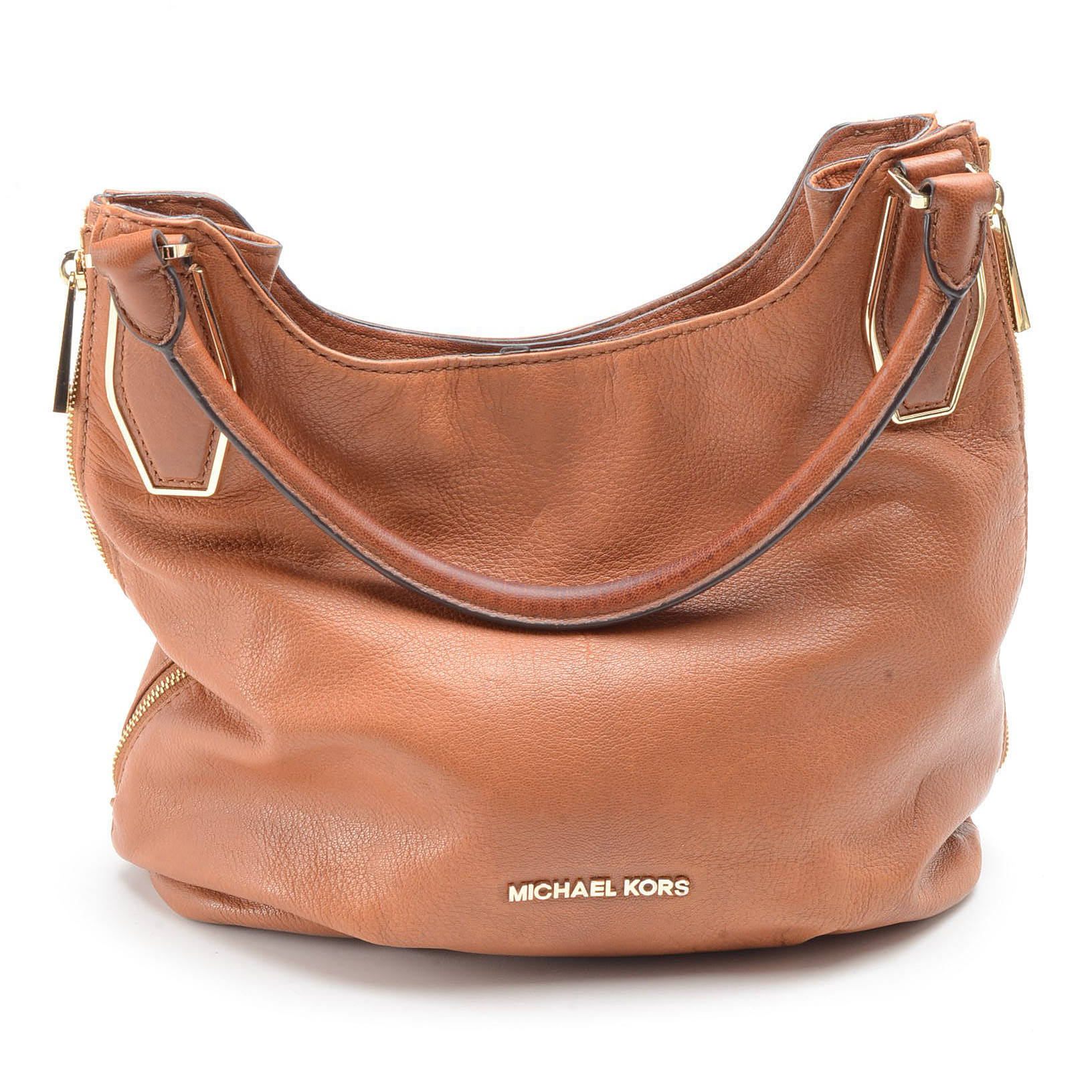 Michael by Michael Kors Tan Leather Hobo Handbag