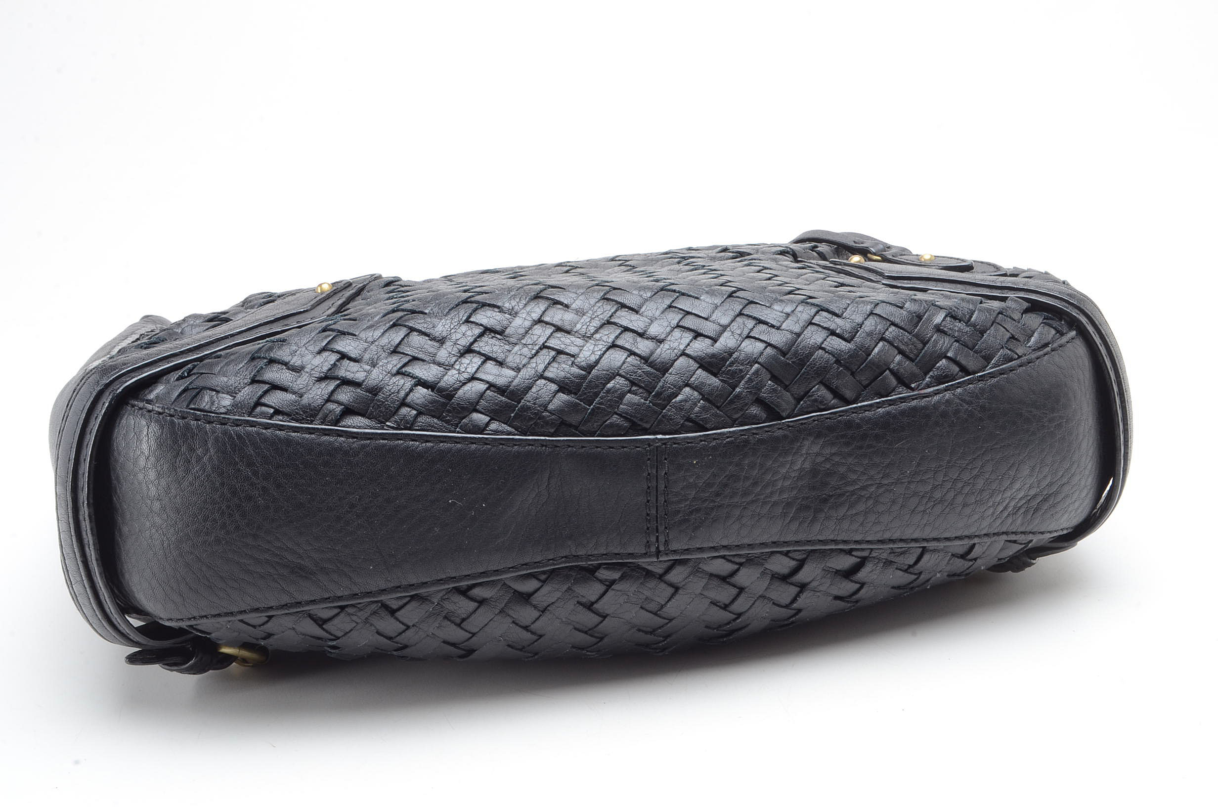 Cole Haan Woven Leather Hobo Handbag