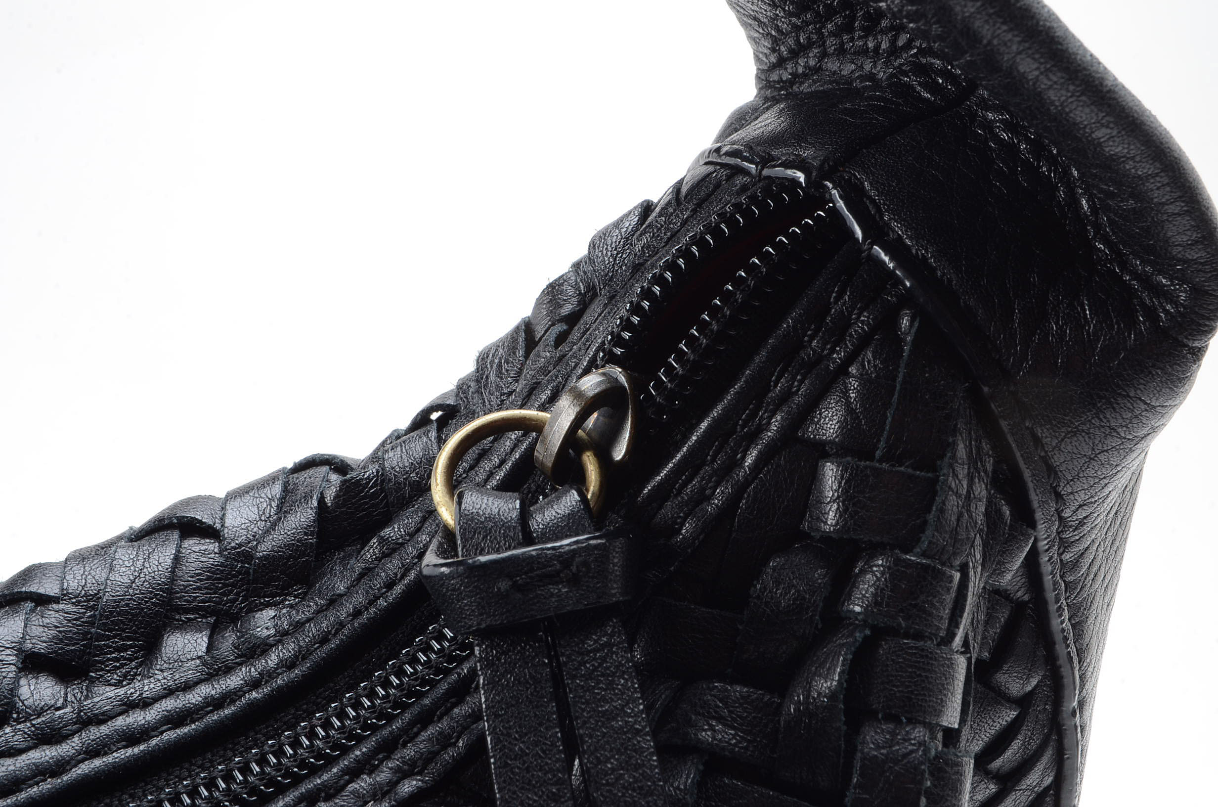 Cole Haan Woven Leather Hobo Handbag