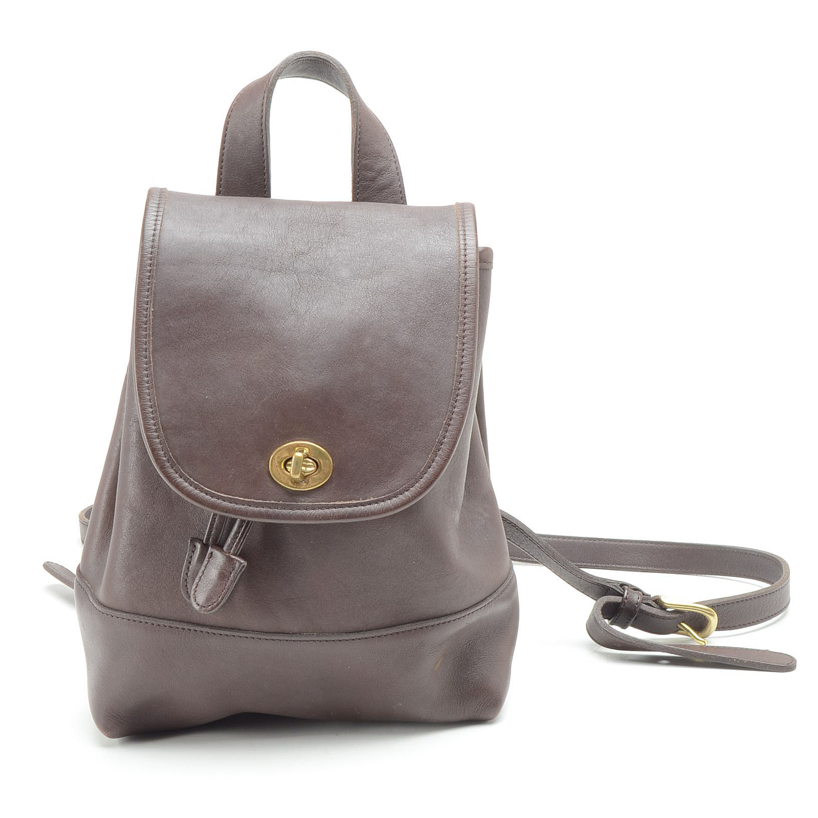 Coach Brown Leather Backpack Purse