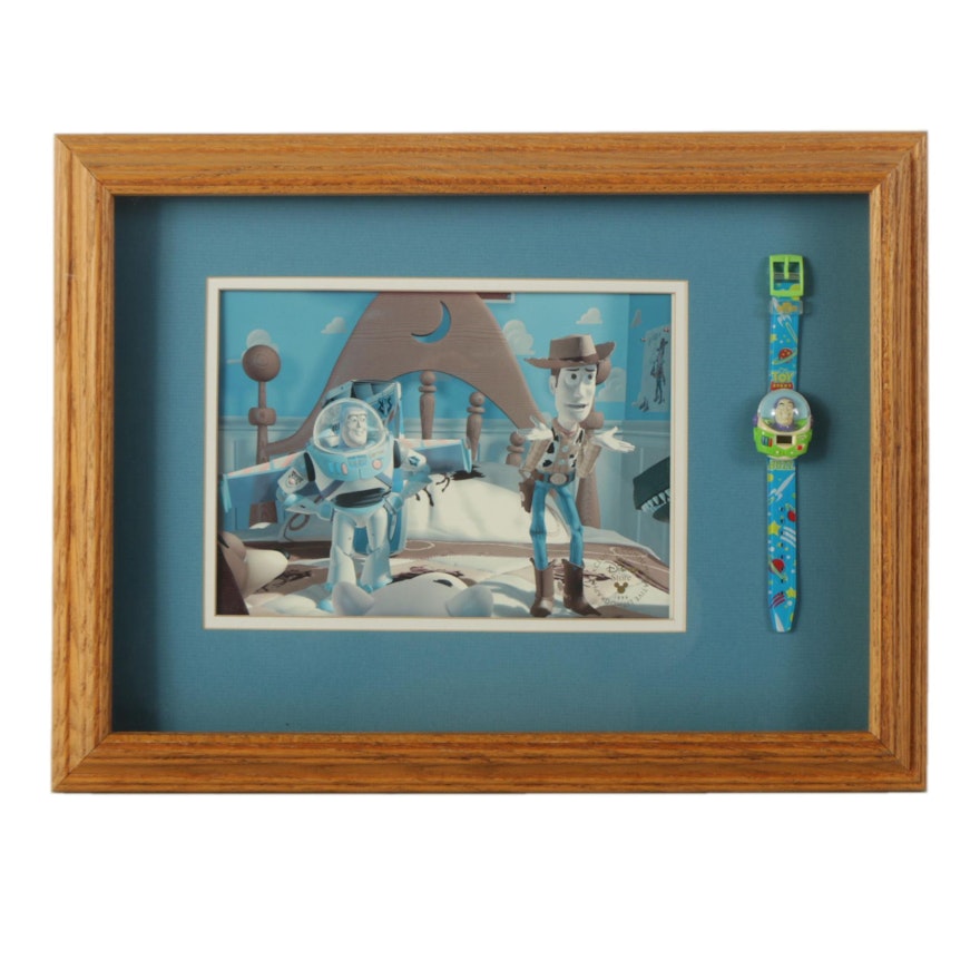 Disney Commemorative Offset Lithograph on Paper with Buzz Lightyear Watch