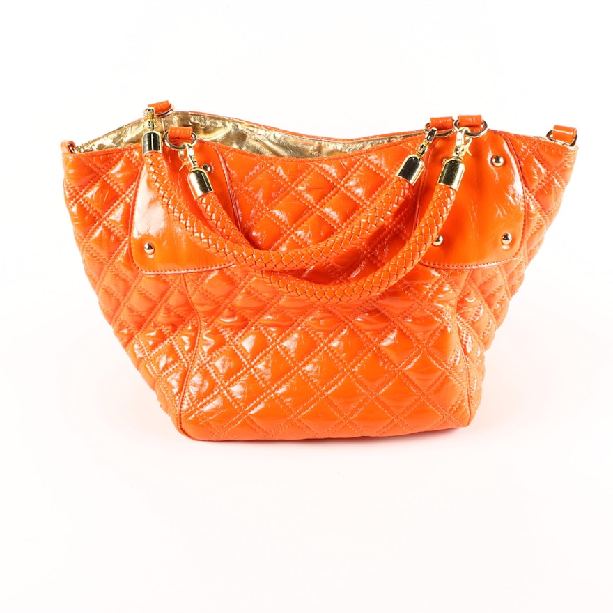 Quilted Orange Handbag