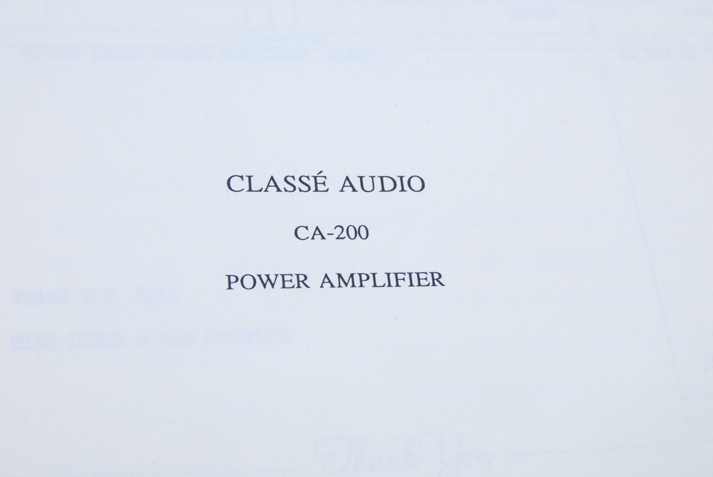 Classé CA-200 Stereo Power Amplifier