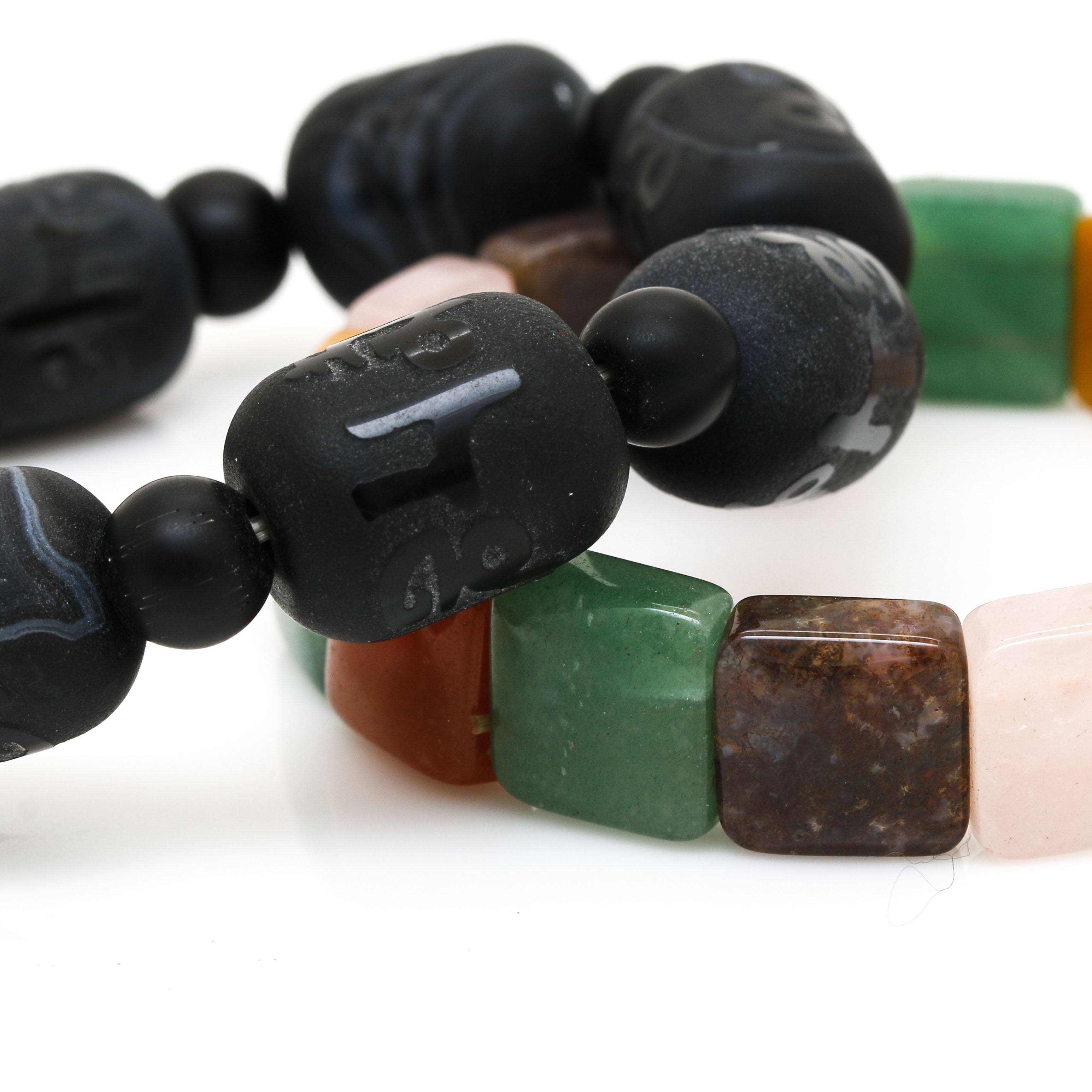 Assortment of Beaded Bracelets Including Gemstones