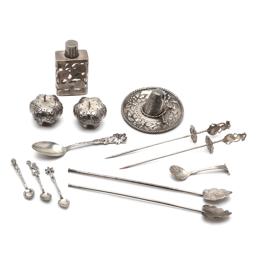 Assortment of Mexican Sterling and 800 Silver Items