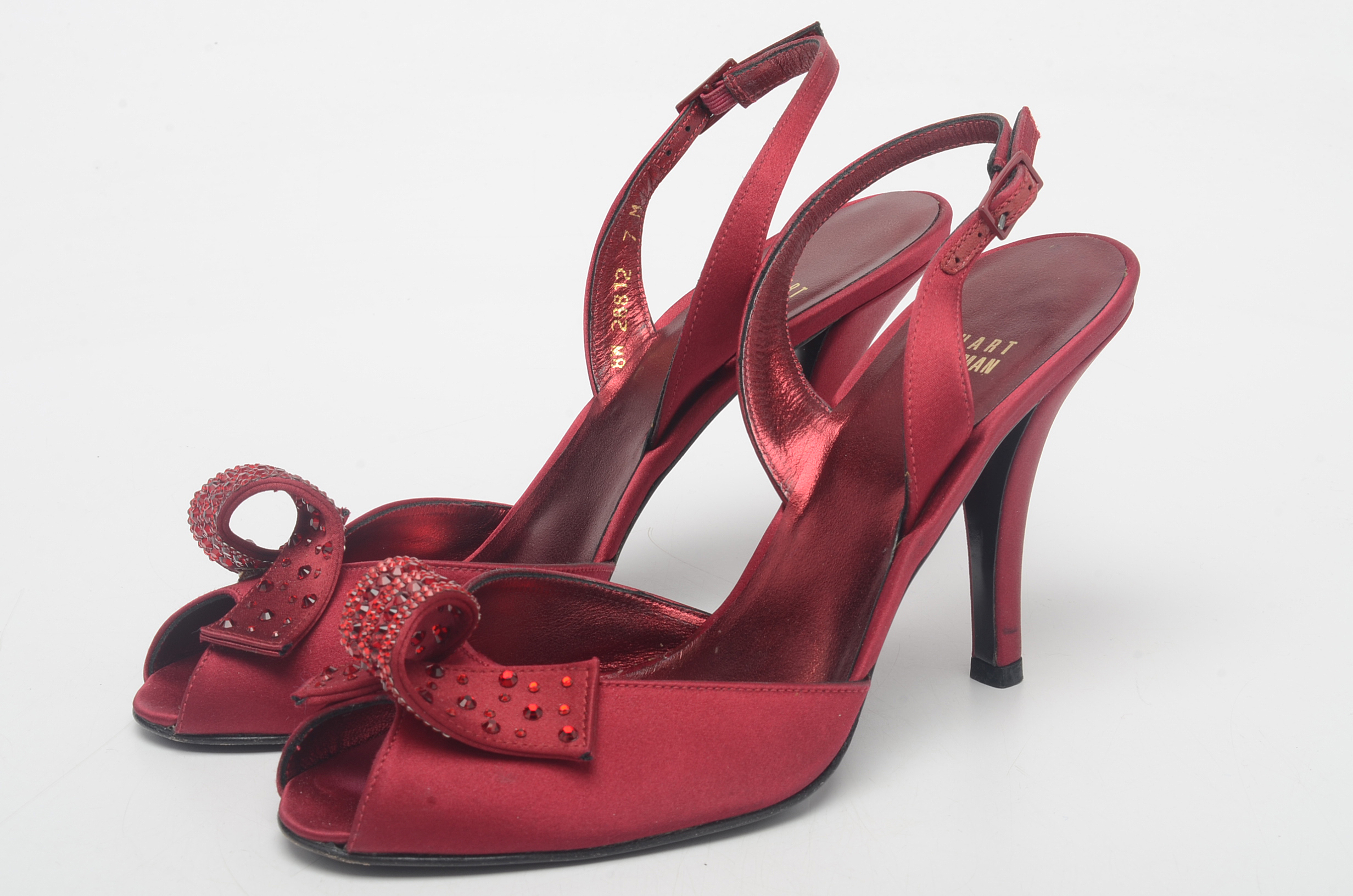 Stuart Weitzman Curlique Sandals and Clutch Handbag