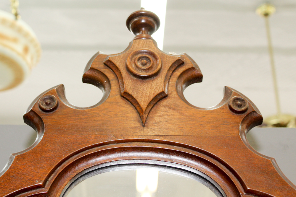 Victorian Walnut Dresser with Wishbone Mirror