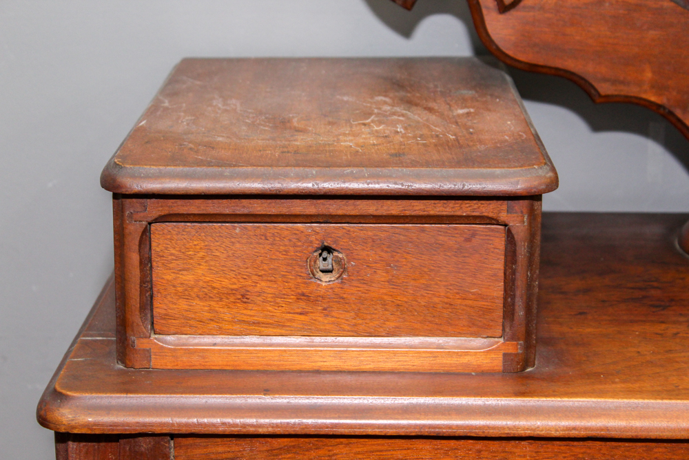 Victorian Walnut Dresser with Wishbone Mirror