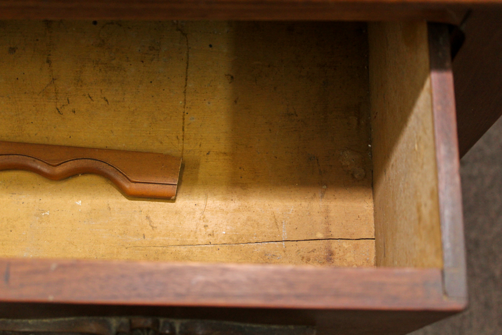 Victorian Walnut Dresser with Wishbone Mirror