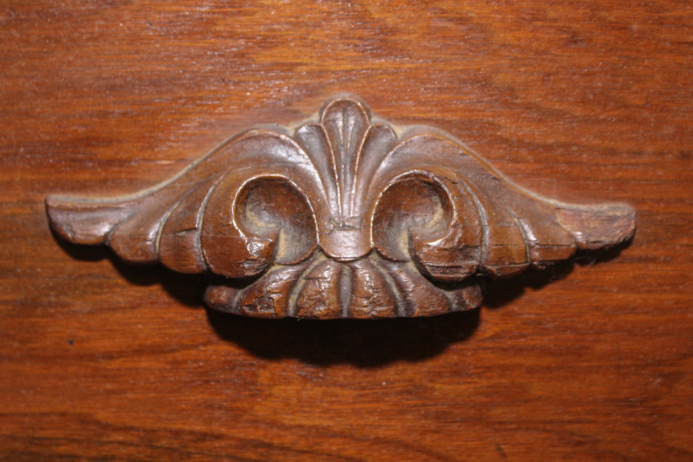 Victorian Walnut Dresser with Wishbone Mirror