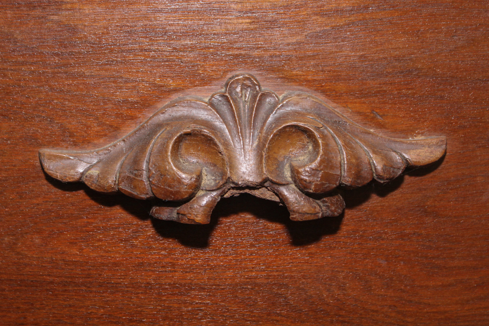 Victorian Walnut Dresser with Wishbone Mirror