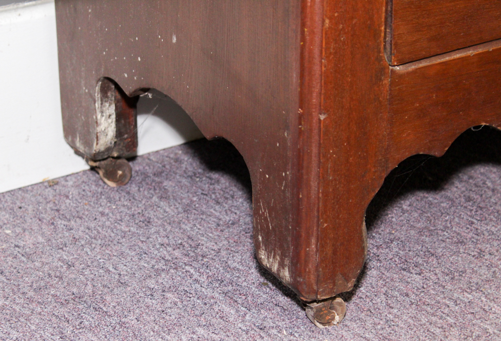 Victorian Walnut Dresser with Wishbone Mirror