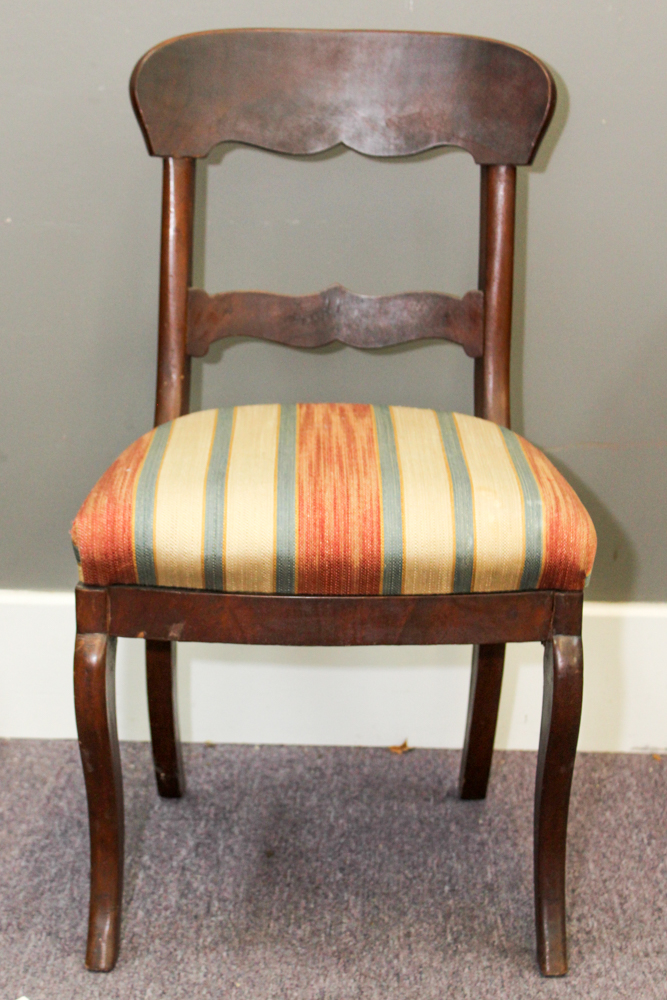 Vintage Regency Style Mahogany Finished Side Chair