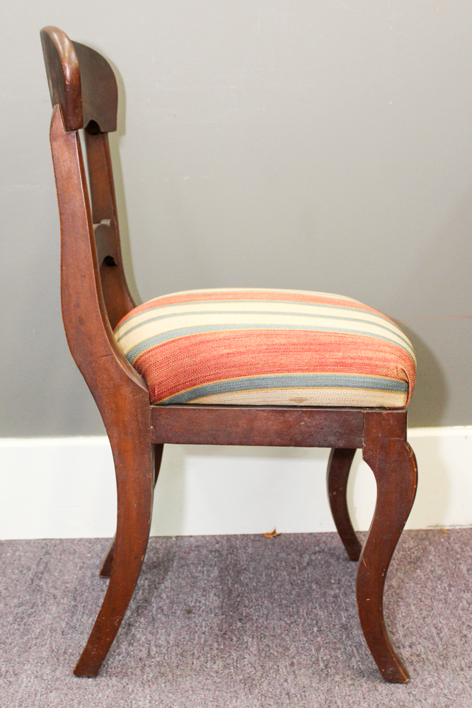 Vintage Regency Style Mahogany Finished Side Chair