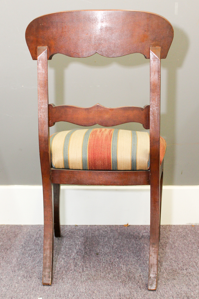 Vintage Regency Style Mahogany Finished Side Chair
