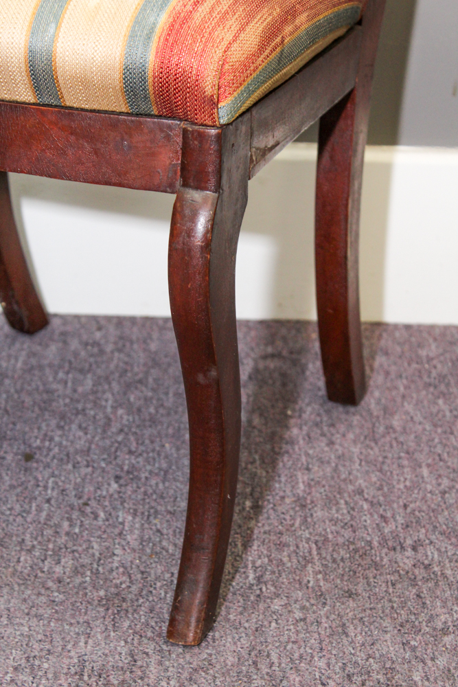 Vintage Regency Style Mahogany Finished Side Chair