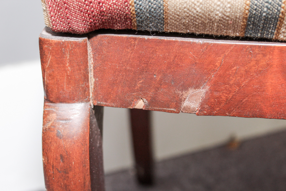 Vintage Regency Style Mahogany Finished Side Chair