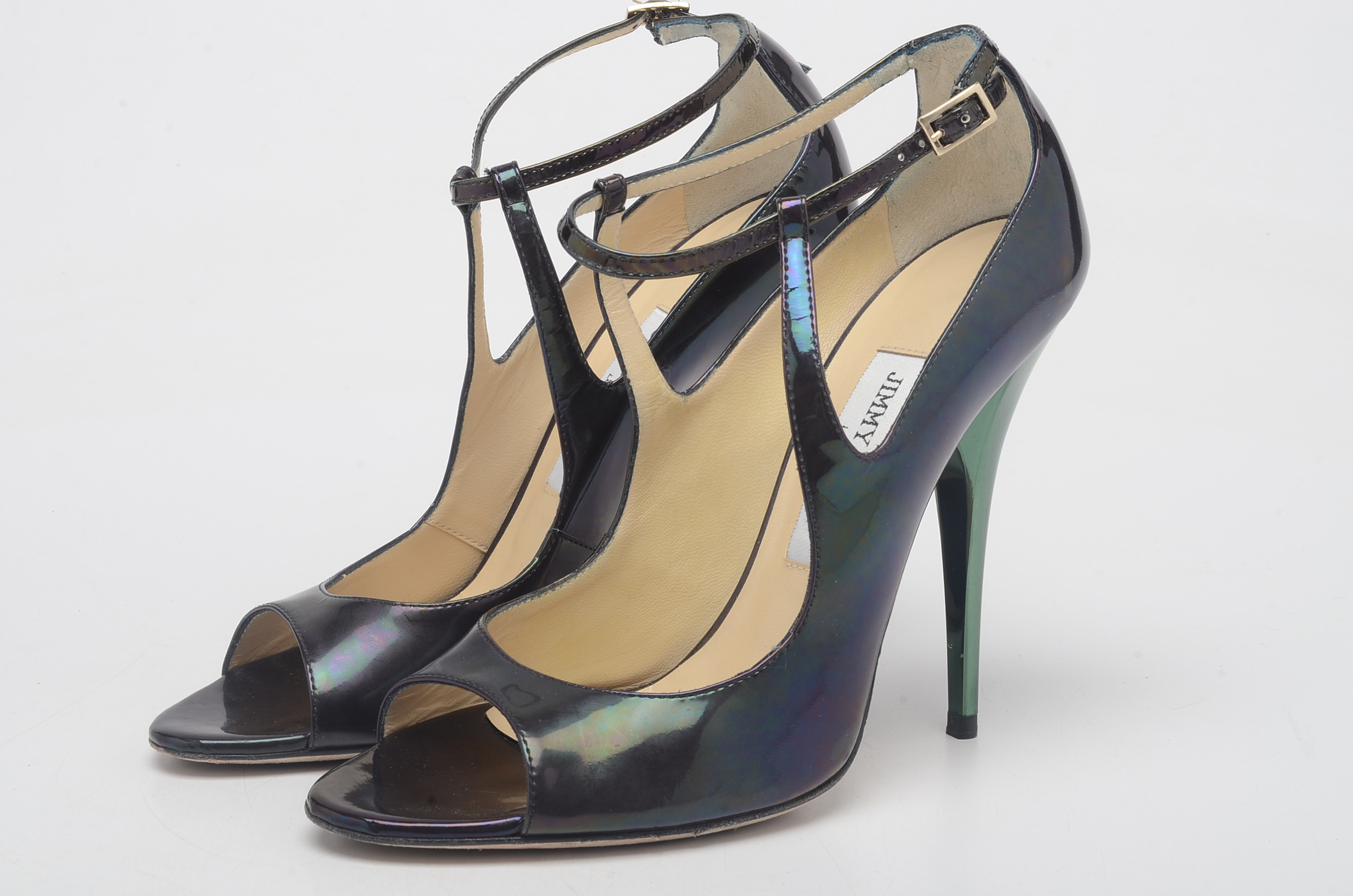 Jimmy Choo Petrol Patent Black Pumps