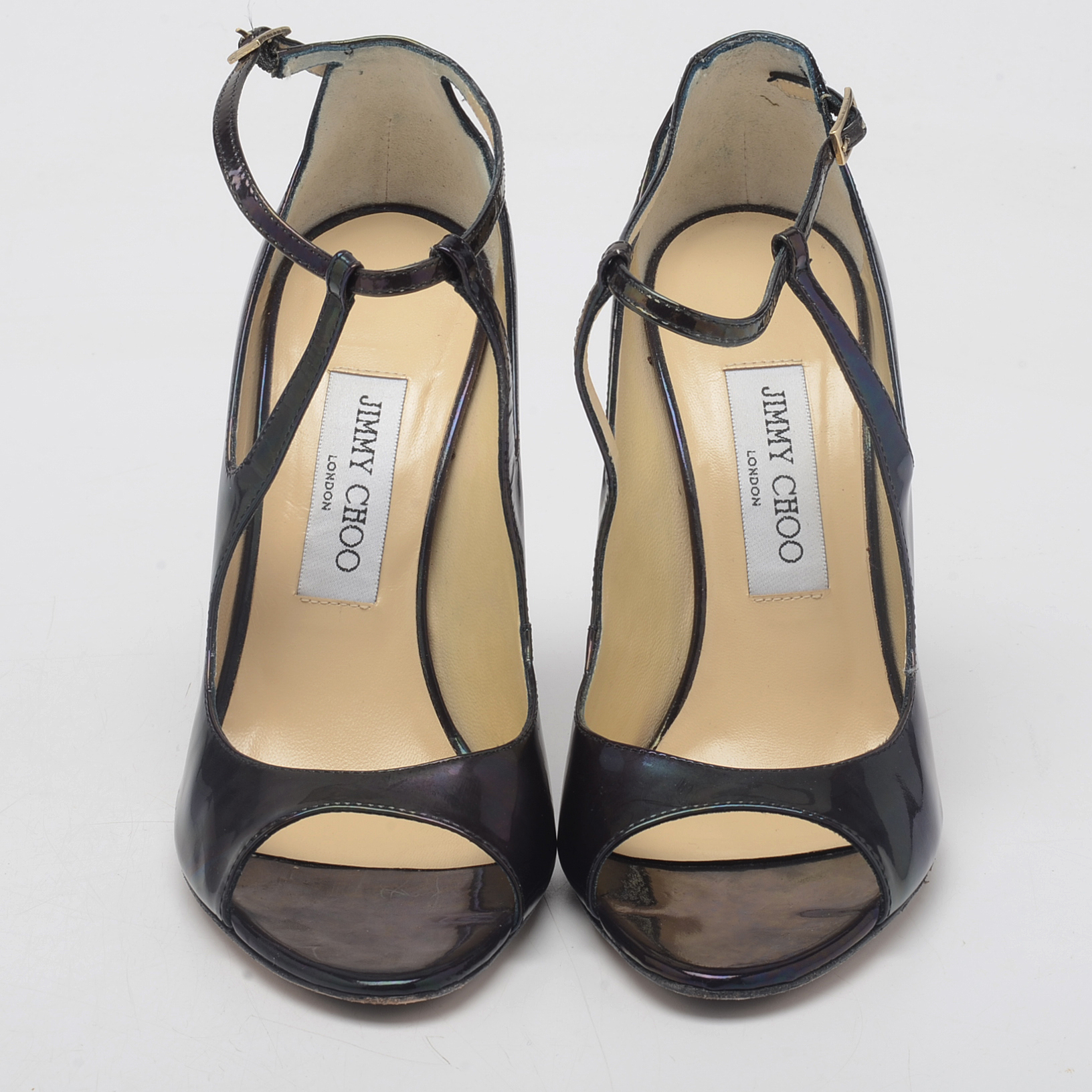 Jimmy Choo Petrol Patent Black Pumps