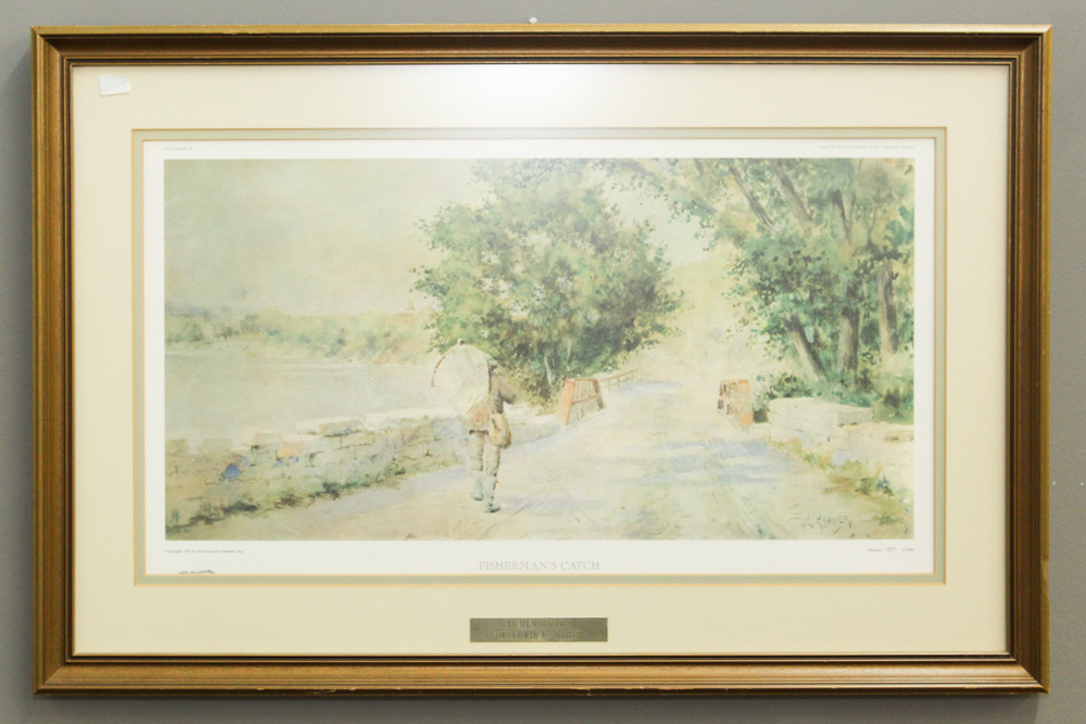 Offset Lithograph After Paul Sawyier "Fisherman's Catch"