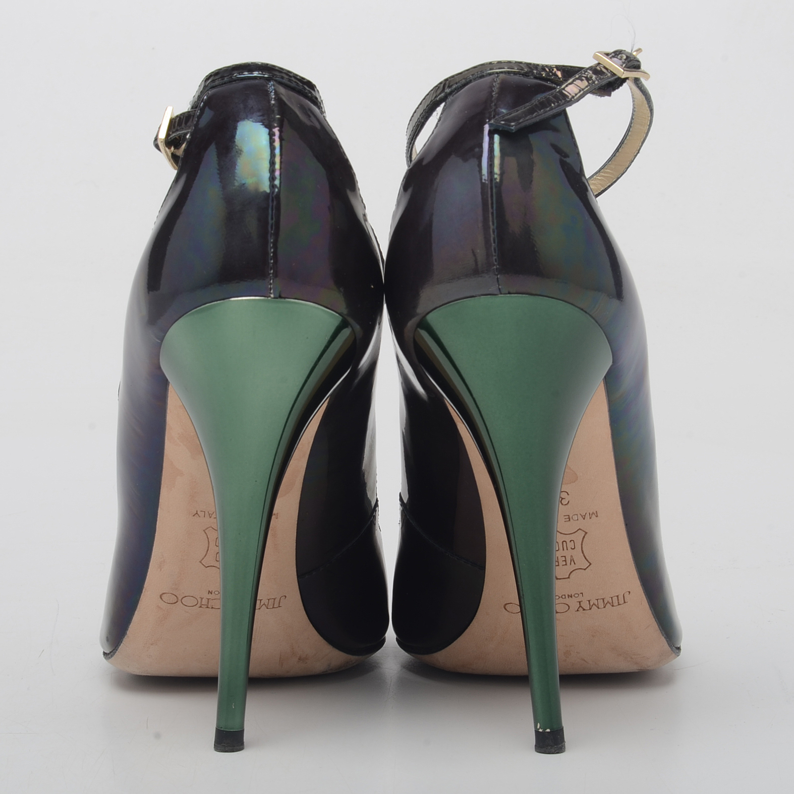Jimmy Choo Petrol Patent Black Pumps