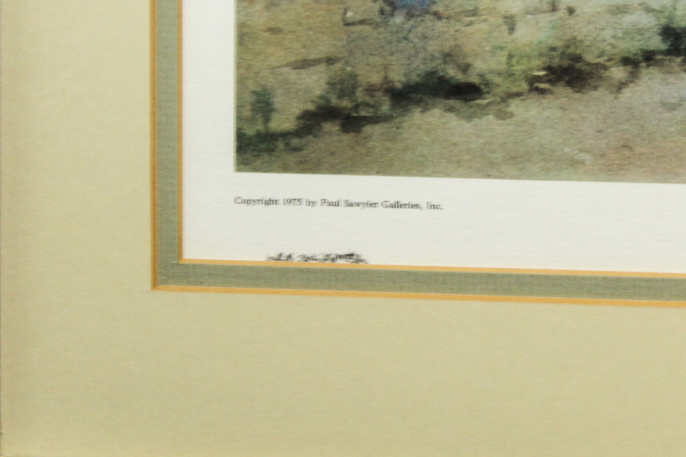 Offset Lithograph After Paul Sawyier "Fisherman's Catch"