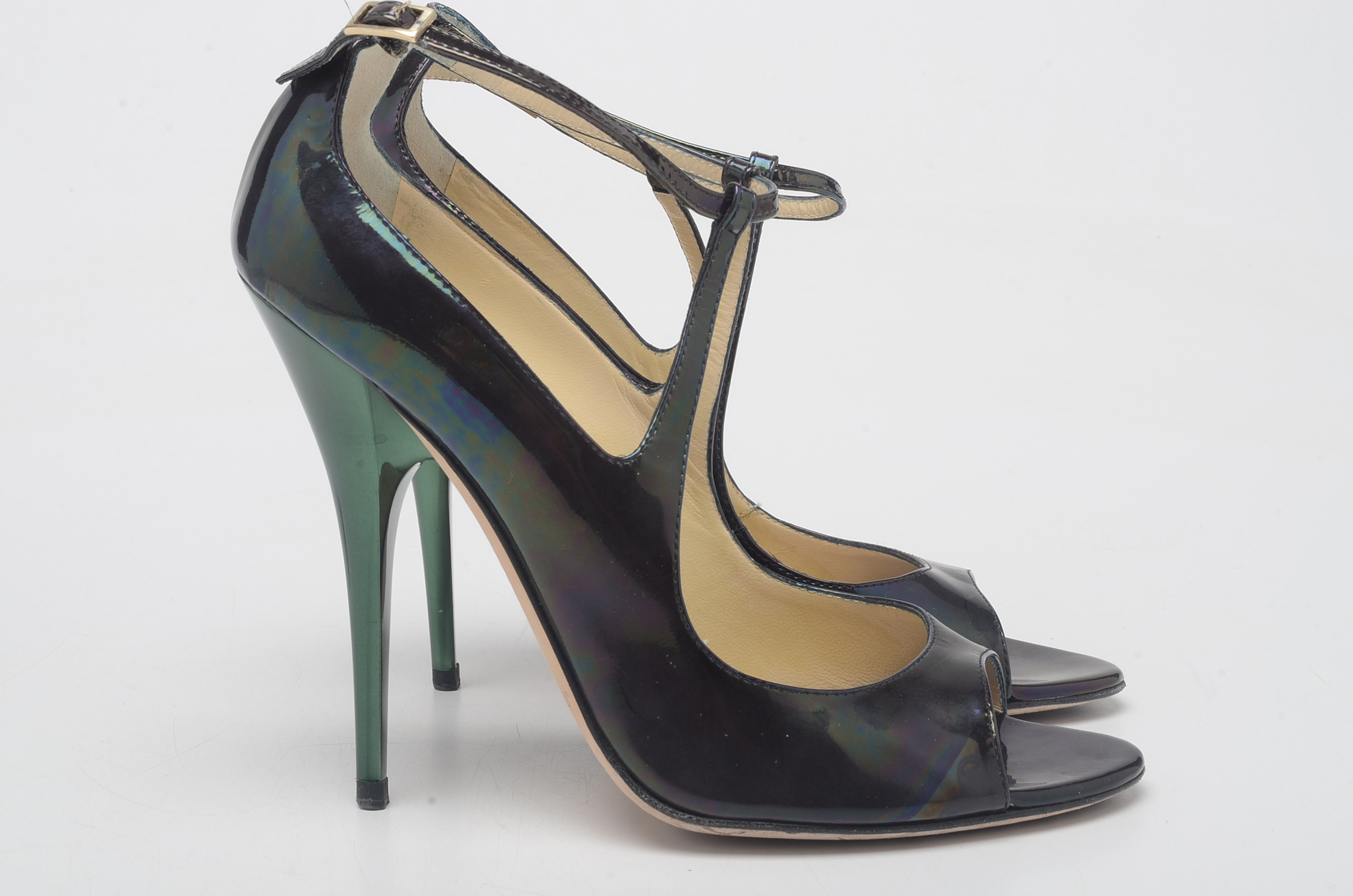 Jimmy Choo Petrol Patent Black Pumps