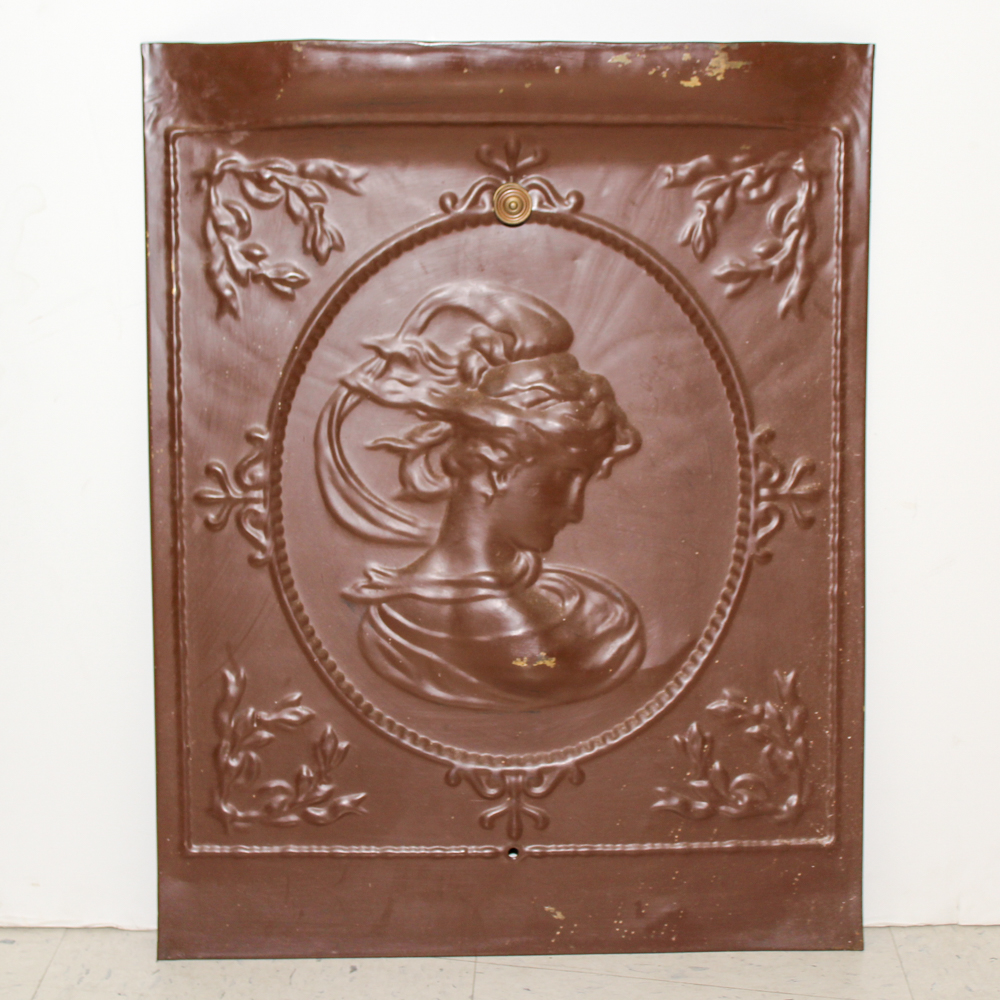 Antique Pressed Metal Fireplace Covers