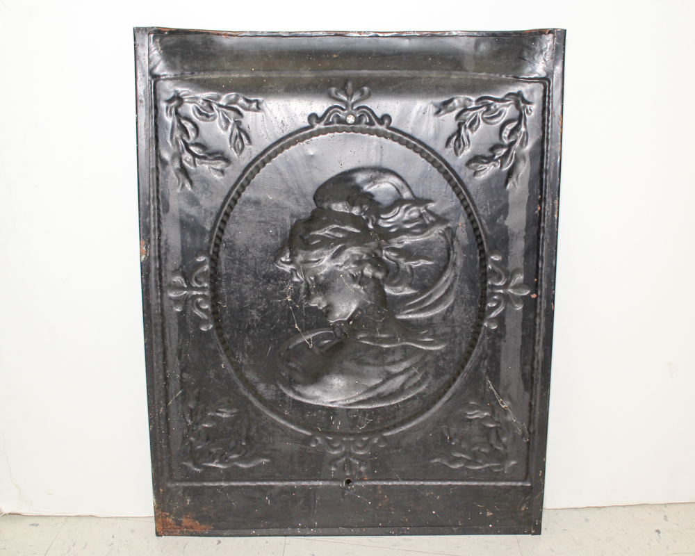 Antique Pressed Metal Fireplace Covers