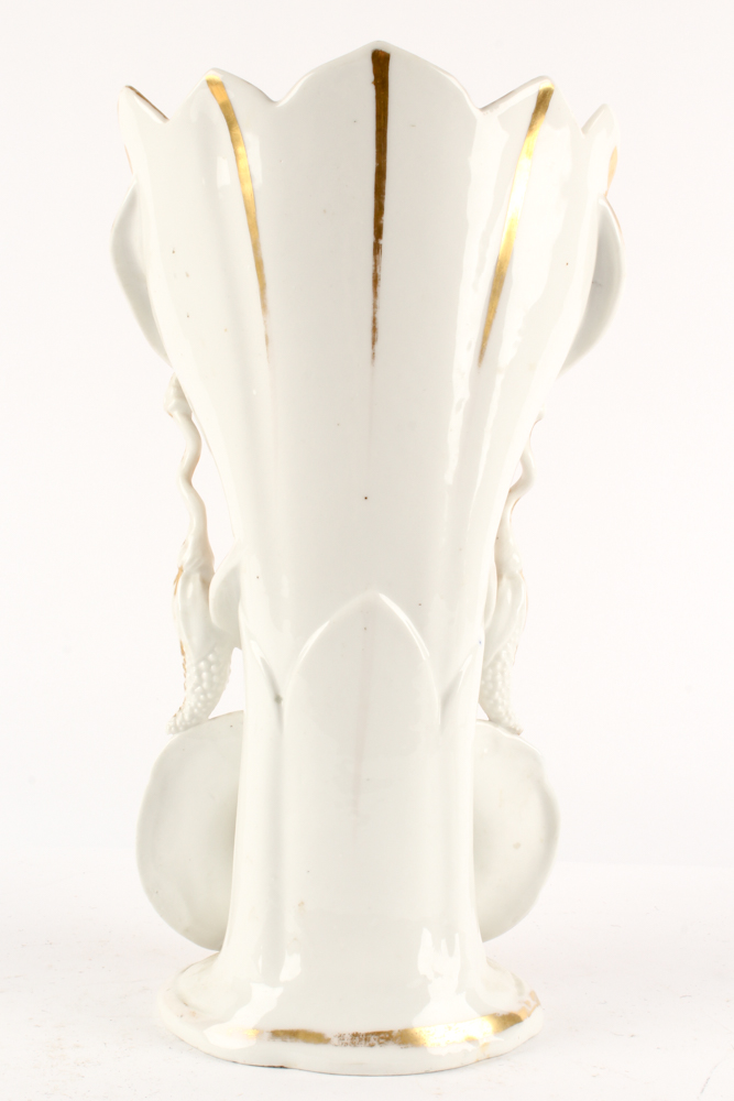 Porcelain Figurines Featuring Antique Sitzendorf and Old Paris Style Vase