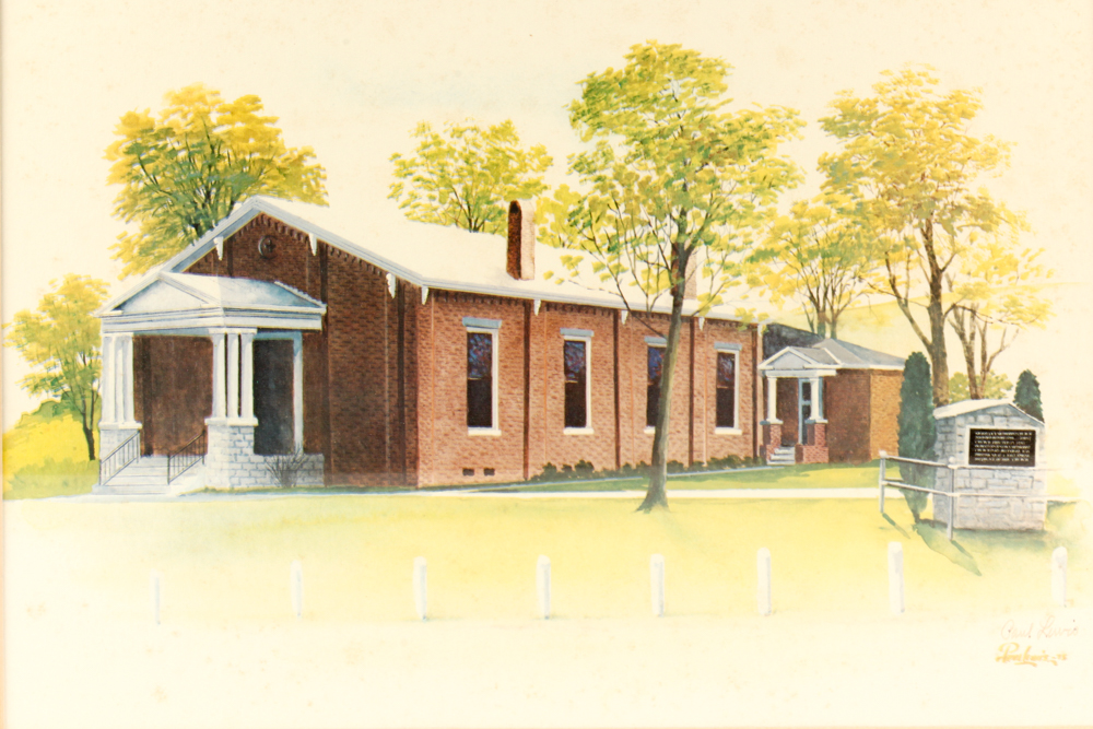 Deborah Bundy Watercolor on Paper with Offset Lithographs