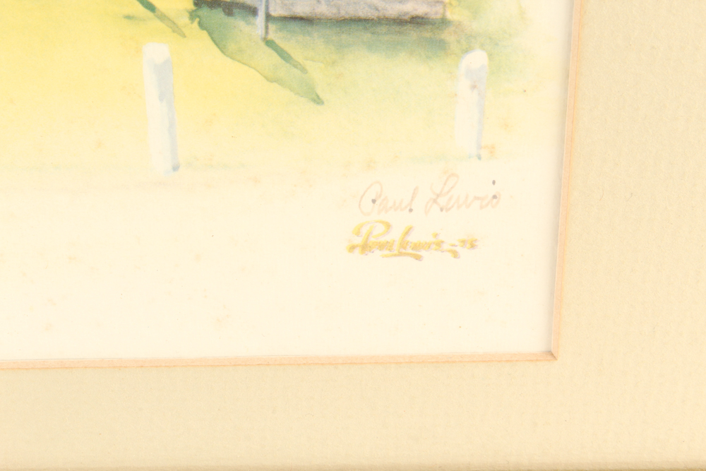 Deborah Bundy Watercolor on Paper with Offset Lithographs