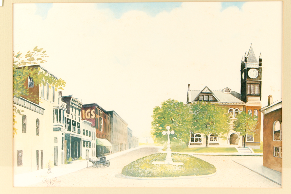 Deborah Bundy Watercolor on Paper with Offset Lithographs