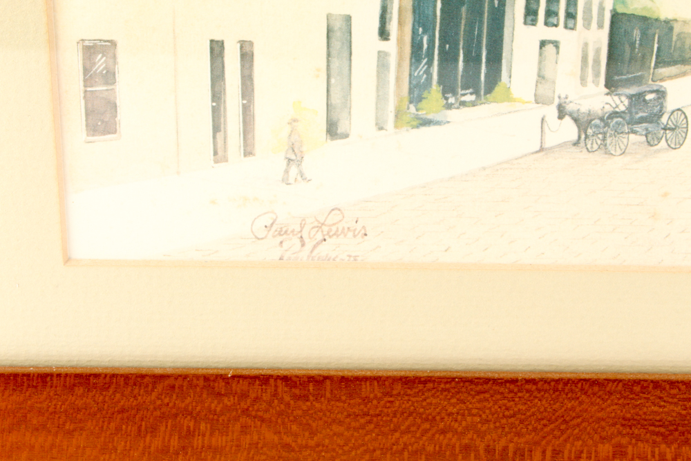 Deborah Bundy Watercolor on Paper with Offset Lithographs